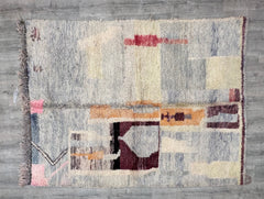 173 x 237 cm = 5.7 x 7.8 ft Colorful Abstract Handmade Kilim Rugs-CUTE BENIOURAIN KILIM Rug -Geometric Kilim Wool Rugs - Kilim Rug -Moroccan Rug -Custom Woven Rug