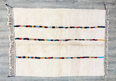 155 x 211 cm = 5.1 x 6.9 ft Striped Gorgeous Beniourain Carpet, Moroccan Handmade Rug, Striped Rug, Living Room Rug, Handmade Wool Carpet, Berber Rug, Home Decor.