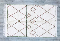 157 x 251 cm = 5.2 x 8.2 ft Geometric Moroccan Rug, Custom Fabulous Boujad Rug, Geometric Carpet, Handmade Moroccan Rug, Bohemian rug