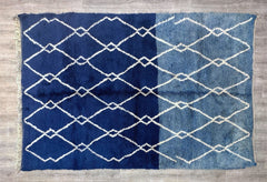 214 x 321 cm = 7.0 x 10.5 ft Diamonds Handmade Moroccan Berber Rug - Minimalist Bohemian Design, Soft Dots, Vintage Style, Perfect for Weddings & Living Rooms