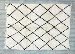 200 x 279 cm = 6.6 x 9.2 ft Diamonds AMAZING ORANGE MOROCCAN Rug - Beni ourain rug, Handmade Morrocan Rug, Authentic Berber Rug, Bohemian Style Rug For Living Room