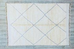 204 x 304 cm = 6.7 x 10.0 ft Diamonds Unique Black And Beige Amazing Rug, Custom Beniourain Rug, Custom Moroccan Rug, Patchwork Rug, Berber Sheep Wool Carpet, Handmade Area Rug