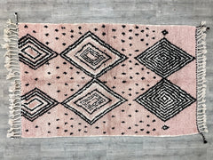 160 x 254 cm = 5.2 x 8.3 ft Diamonds GORGEOUS BENIOURAIN RUG, Pink Custom Rug, Custom Rug Ready, Geometric Custom Rug, Unique Custom Rug, Pink Rug for Living Room