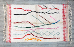 151 x 246 cm = 5.0 x 8.1 ft Beni ourain rug, Authentic Moroccan Rug, Custom Beni Ourain rug, Beni Large Moroccan Rug, White Black Rug, Custom rug, Housewarming Gift