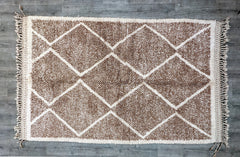 146 x 260 cm = 4.8 x 8.5 ft Zigzag tapis en laine beni mrirt-Tapis Beni Ourain coloré pour salon-Tapis traditionnel en laine-tapis en laine boujaad-tapis en laine fait main