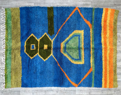 204 x 290 cm = 6.7 x 9.5 ft Colorful Emerald Custom Rug-woven rug- colorful rug-Handmade wool Beniourain Carpet- Unique Geometric Rug- Hand Made Wool Rug- Genuine Wool Rugs