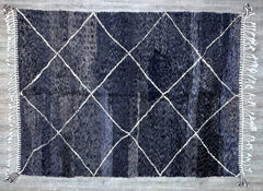 248 x 342 cm = 8.1 x 11.2 ft Diamonds Moroccan rug hand knotted - Beni ourain rug - Wool berber rug - Custom rug - Handmade rug - Genuine lamb wool - Morocco rug - Beni rug