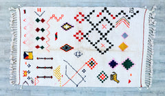 150 x 249 cm = 4.9 x 8.2 ft Berber Rug Colorful, Beniourain Handmade Rug Small, Morocco rug vintage, Berber Carpet, Tapis Berbere, Bathroom Rug, Home Decor Gift