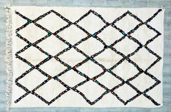 195 x 310 cm = 6.4 x 10.2 ft Diamonds Colorful Custom Morrocan Rug, Beni Ourain Rug, Handmade Rug, Moroccan Area Rug, Moroccan Berber Rug, Moroccan Rug, Moroccan Rug, Teppich