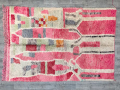 171 x 254 cm = 5.6 x 8.3 ft Colorful Moroccan Rug Geometric, Area Rug, Wool Rug, Handmade Beniourain Carpet, Morocco Rug, Oversize Rug, Beni Ourain Rugs