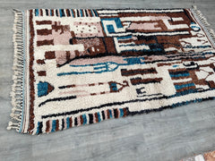 150 x 252 cm = 4.9 x 8.3 ft Bohemian Beniourain Carpet, Moroccan Rug, Handmade Rug, Authentic Rug, Area Rug, Berber Morrocan Rug, Handwoven Rug