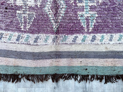 173x310 cm = 5.7 x 10.2 Vintage Moroccan Boujad Rug – Handwoven Berber Wool Carpet