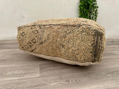 Moroccan Floor Cushion – Handmade Wool Kilim Pillow Cover for Boho Decor