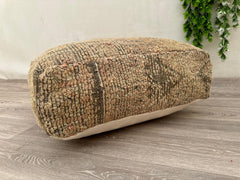 Moroccan Floor Cushion – Handmade Wool Kilim Pillow Cover for Boho Decor
