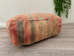 Handmade Moroccan Floor Cushion – Wool Kilim Pillow Cover for Boho Style