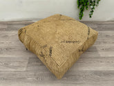Moroccan Wool Pouf – Handmade Floor Cushion & Kilim Pillow Cover