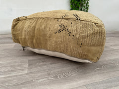 Moroccan Wool Pouf – Handmade Floor Cushion & Kilim Pillow Cover