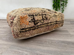 Boho Moroccan Floor Cushion – Handmade Wool Kilim Pillow Cover