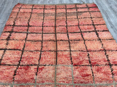 165x230 cm = 5.1 x 7.5 Vintage Moroccan Boujad Kilim Rug – Handmade Tribal Beauty