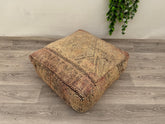 Handmade Moroccan Wool Floor Cushion & Kilim Pillow Cover – Boho Decor