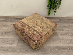 Handmade Moroccan Wool Floor Cushion & Kilim Pillow Cover – Boho Decor