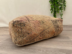 Handmade Moroccan Wool Floor Cushion & Kilim Pillow Cover – Boho Decor