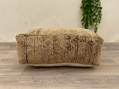 Moroccan Wool Floor Cushion – Handmade Kilim Pillow Cover for Boho Style