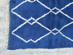 214 x 321 cm = 7.0 x 10.5 ft Diamonds Handmade Moroccan Berber Rug - Minimalist Bohemian Design, Soft Dots, Vintage Style, Perfect for Weddings & Living Rooms