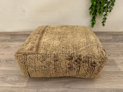 Moroccan Wool Floor Cushion – Handmade Kilim Pillow Cover for Boho Style