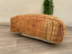 Boho Moroccan Wool Pouf – Handmade Floor Cushion & Kilim Pillow Cover