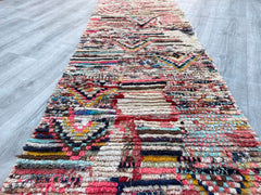 070x282 cm = 2.3 x 9.3 Handwoven Moroccan Berber Rug – Tribal Geometric Design