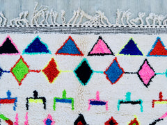 235 x 310 cm = 7.7 x 10.2 ft Colorful Tribal UNIQUE BENIOURAIN CARPET, Handmade Rug, Moroccan Rug, Soft Tufted Rug, Beniourain Sheep Wool Rug, Handwoven Area Rug