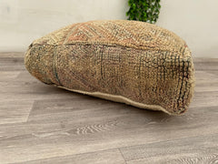 Moroccan Boho Floor Cushion – Wool Kilim Pillow Cover for Indoor & Outdoor