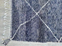 248 x 342 cm = 8.1 x 11.2 ft Diamonds Moroccan rug hand knotted - Beni ourain rug - Wool berber rug - Custom rug - Handmade rug - Genuine lamb wool - Morocco rug - Beni rug