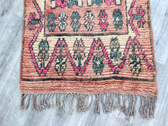 097x336 cm = 3.2 x 11.0 Antique Boujaad Moroccan Runner Rug – Handwoven Tribal Carpet