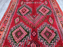 190x330 cm = 6.2 x 10.8 Vintage Moroccan Berber Rug – Handmade Boho Beauty