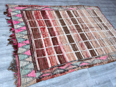 172x249 cm = 5.6 x 8.2 Vintage Moroccan Beni Ourain Rug – Handmade Berber Wool Carpet