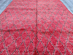 152x283 cm = 5.0 x 9.3 Vintage Moroccan Boujaad Rug – Handmade Berber Wool Carpet