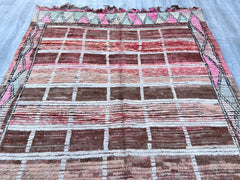 172x249 cm = 5.6 x 8.2 Vintage Moroccan Beni Ourain Rug – Handmade Berber Wool Carpet