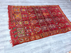 167x261 cm = 5.5 x 8.6 Vintage Moroccan Berber Rug – Authentic Handmade Tribal Carpet