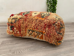 Moroccan Floor Cushion – Handmade Wool Kilim Pillow Cover for Boho Decor