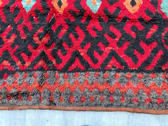 186x386 cm = 6.1 x 12.7 Vintage Berber Moroccan Rug – Timeless Tribal Beauty for Bohemian Decor