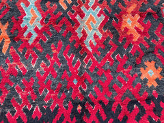 186x386 cm = 6.1 x 12.7 Vintage Berber Moroccan Rug – Timeless Tribal Beauty for Bohemian Decor