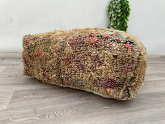 Handmade Moroccan Floor Cushion – Wool Kilim Pillow Cover for Boho Style
