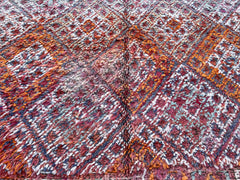 177x314 cm = 5.8 x 10.3 Vintage Moroccan Boujad Rug – Authentic Handmade Berber Carpet for Boho Decor