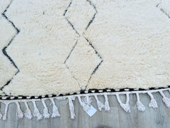 164 x 269 cm = 5.4 x 8.8 FT Zigzag Moroccan Chevron Rug – Modern Geometric Design, Handmade Wool Carpet, Boho Style