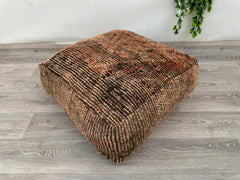 Boho Moroccan Floor Cushion – Handmade Wool Kilim Pillow Cover