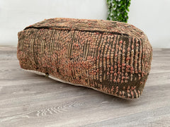 Boho Moroccan Floor Cushion – Handmade Wool Kilim Pillow Cover