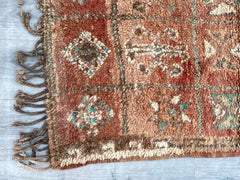 184x330 cm = 6.0 x 10.8 Vintage Moroccan Boujaad Rug – Handmade Berber Carpet