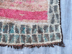 163x325 cm = 5.3 x 10.7 Vintage Moroccan Boujad Rug – Handmade Berber Carpet